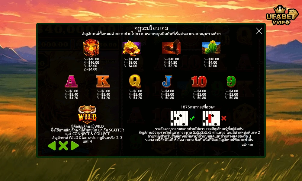 สัญลักษณ์และอัตราจ่ายรางวัลในเกม-Fire-Stampede-2-ค่าย-Pragmatic-Play