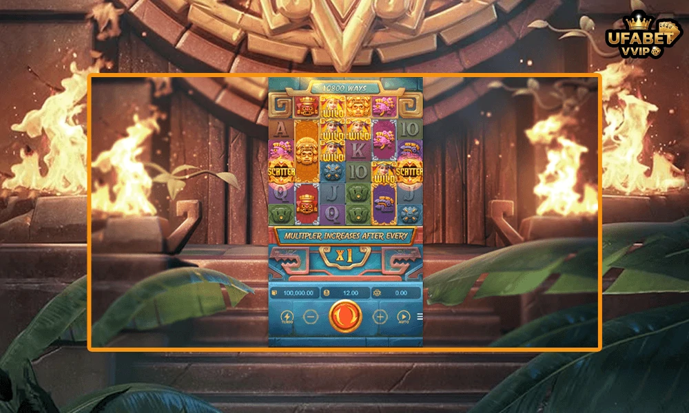 ภาพตัวอย่างในเกม--Treasures-of-Aztec-PG-Soft