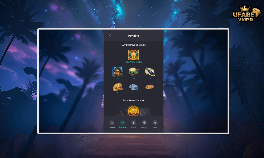 สัญลักษณ์และอัตราจ่ายรางวัลในเกม-Mayan-Destiny-PG-Soft