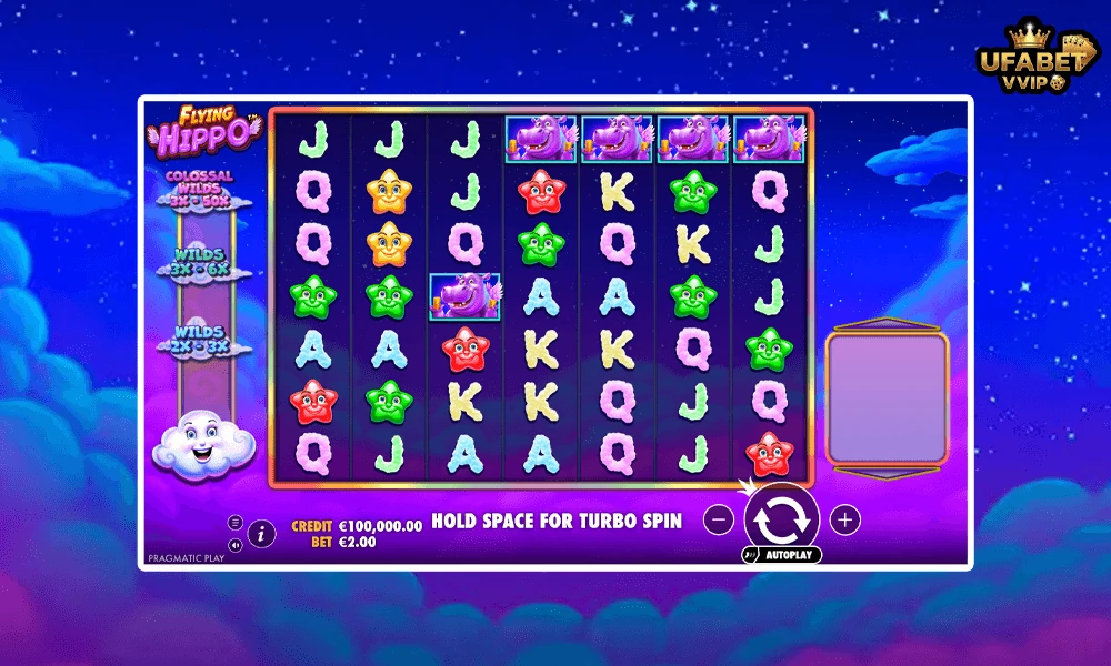 ภาพตัวอย่างในเกม-Flying-Hippo-Pragmatic-Play