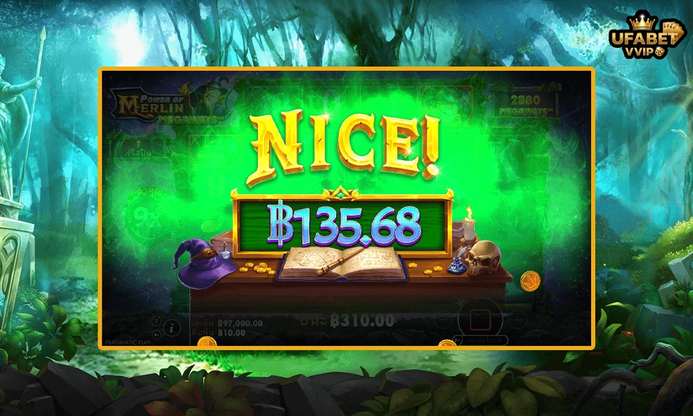 ภาพตัวอย่าง-Nice-ในเกมส์-Power-of-Merlin-Megaways™-Pragmatic-Play