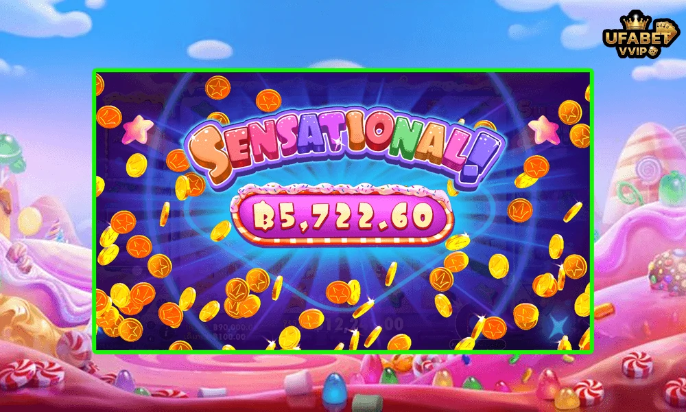ภาพตัวอย่าง SENSATIONAL ในเกมส์ Sugar Rush Pragmatic Play