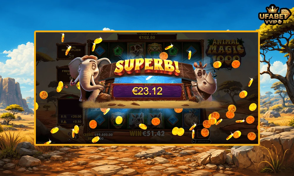 ภาพตัวอย่าง--Superb--ในเกม-Animal-Magic-1000-Pragmatic-Play