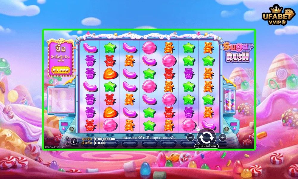 ภาพตัวอย่างในเกม Sugar Rush Pragmatic Play