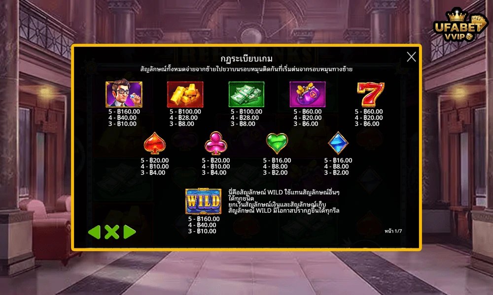 สัญลักษณ์และอัตราจ่ายรางวัลในเกม-Reel-Banks™-Pragmatic-Play