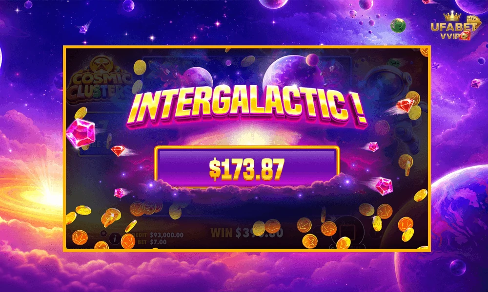 ภาพตัวอย่าง-Intergalactic-ในเกม-Cosmic-Clusters-Pragmatic-Play