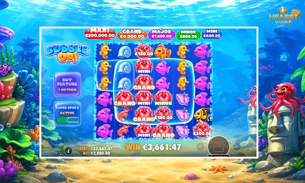 ภาพตัวอย่าง-เข้าฟรีสปริ้น-ในเกม-Bubble-Up-Pragmatic-Play