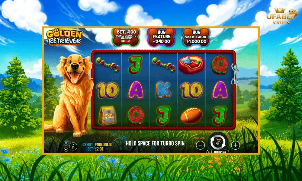 ภาพตัวอย่างในเกม-Golden-Retriever-Pragmatic-Play