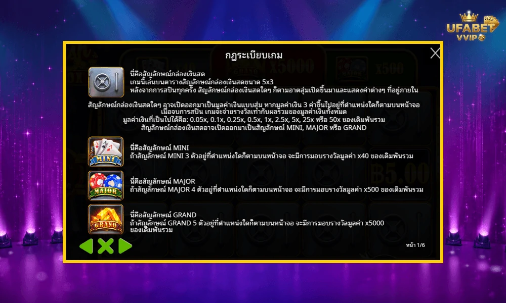 สัญลักษณ์และอัตราจ่ายรางวัลในเกม-Cash-Box™-Pragmatic-Play