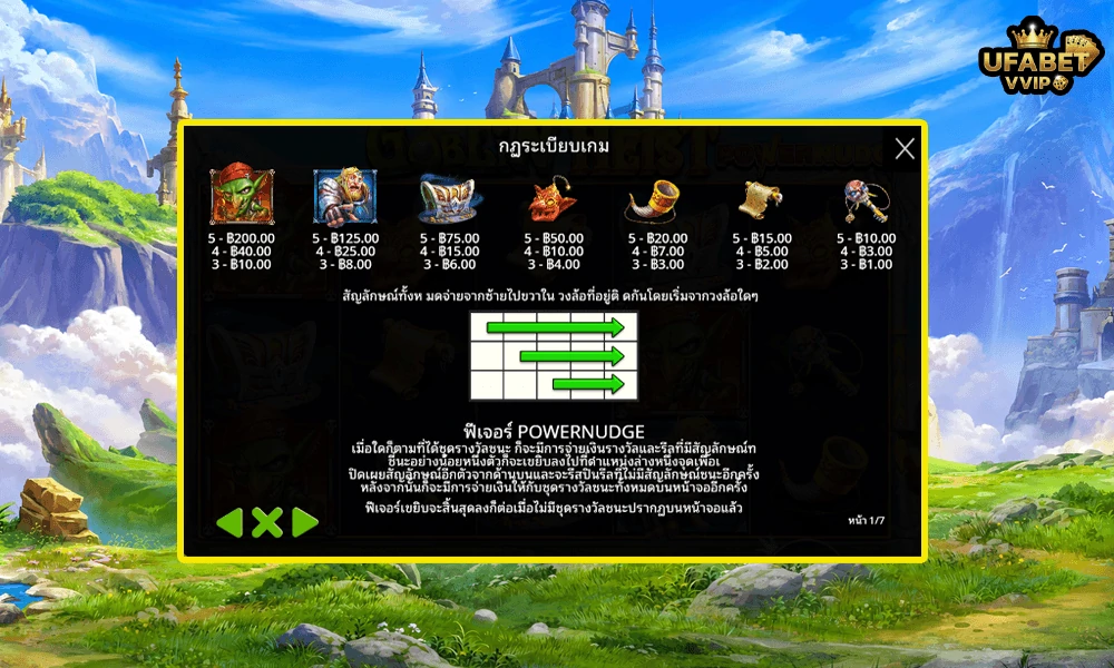 สัญลักษณ์และอัตราจ่ายรางวัลในเกม-Goblin-Heist-Powernudge-Pragmatic-Play