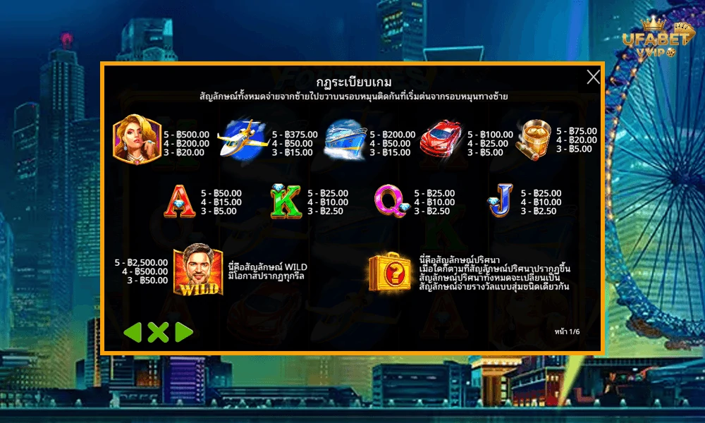 สัญลักษณ์และอัตราจ่ายรางวัลในเกม-Towering-Fortunes™-Pragmatic-Play