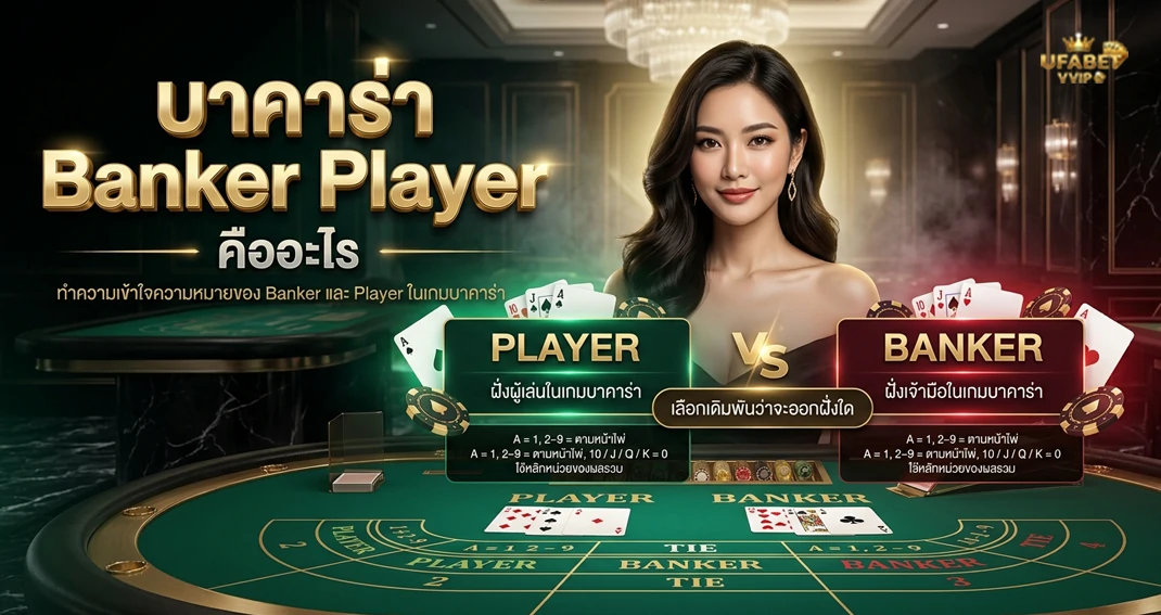 บาคาร่า Banker และ Player คืออะไร อธิบายความหมายสำหรับมือใหม่