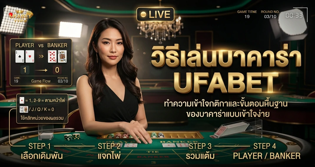 วิธีเล่นบาคาร่า UFABET ทำความเข้าใจกติกาและรูปแบบการเดิมพันเบื้องต้น