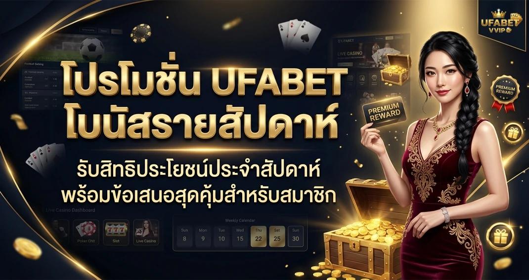 โปรโมชั่น UFABET โบนัสรายสัปดาห์ เพิ่มความคุ้มค่าในการเล่น