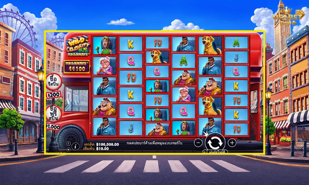 ภาพตัวอย่างในเกม--Wild-Celebrity-Bus-Megaways-Pragmatic-Play