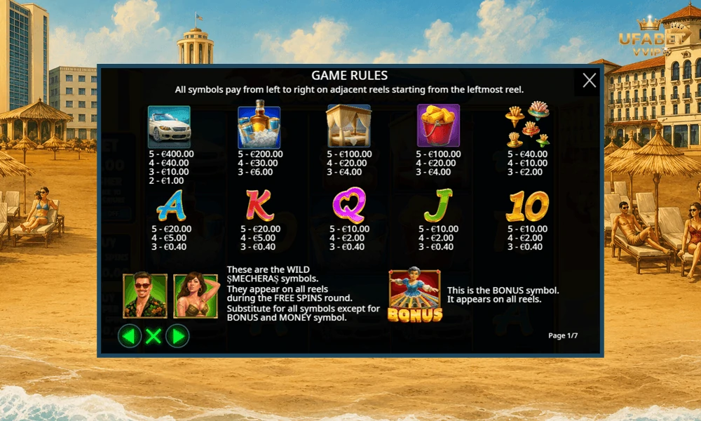 สัญลักษณ์และอัตราจ่ายรางวัลในเกม-Club-Mamaia-Pragmatic-Play