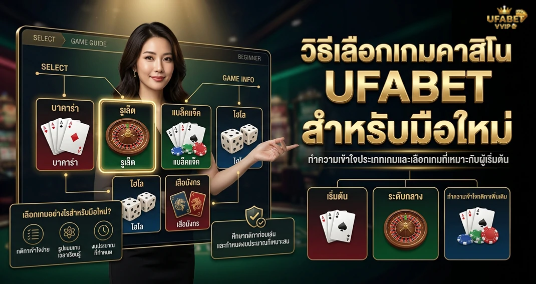 วิธีเลือกเกมคาสิโน UFABET สำหรับมือใหม่ เปรียบเทียบเกมแต่ละประเภท