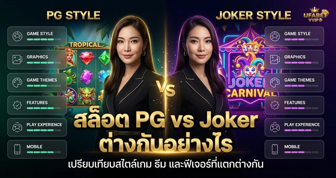 เปรียบเทียบสล็อต PG และ Joker UFABET
