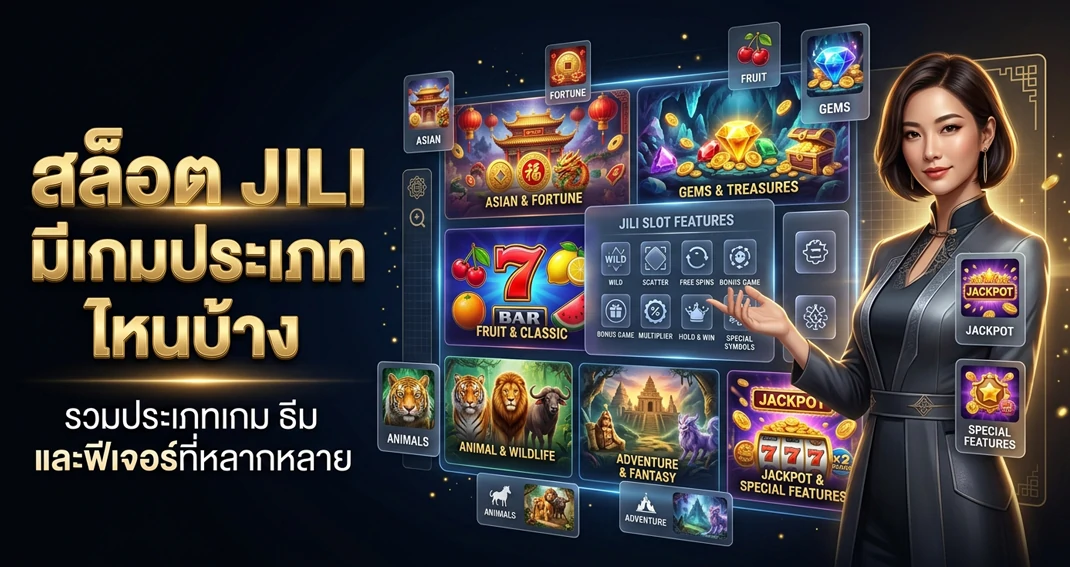 สล็อต JILI รวมประเภทเกมและธีมเกมสล็อตที่มีให้เลือก