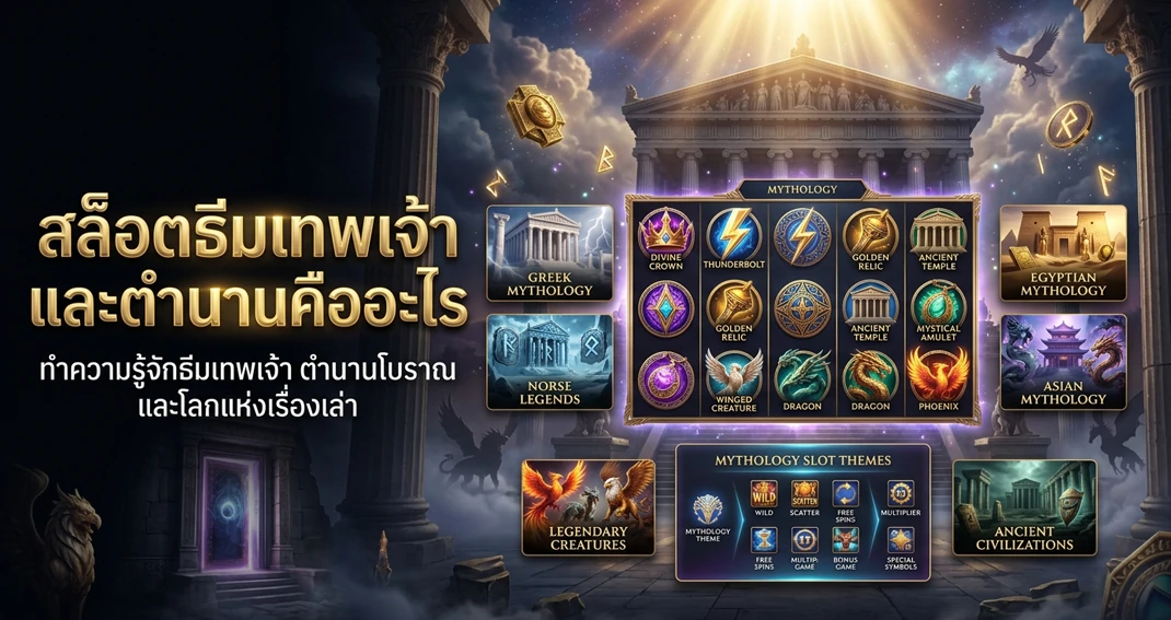 สล็อตธีมเทพเจ้าและตำนานรวมรูปแบบเกมสล็อตแนว Mythology