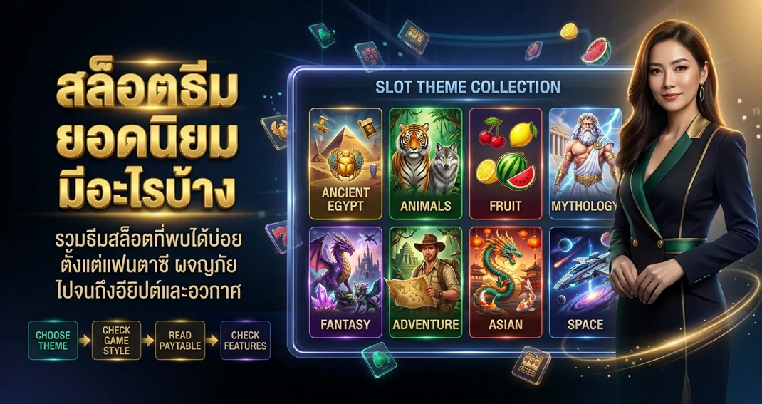 รวมธีมยอดนิยมของเกมสล็อตและรูปแบบเกมที่น่าสนใจ