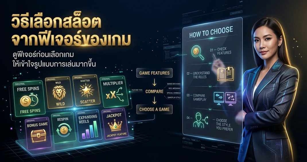 วิธีเลือกสล็อตจากฟีเจอร์เกม เช่น Free Spins Wild และตัวคูณ