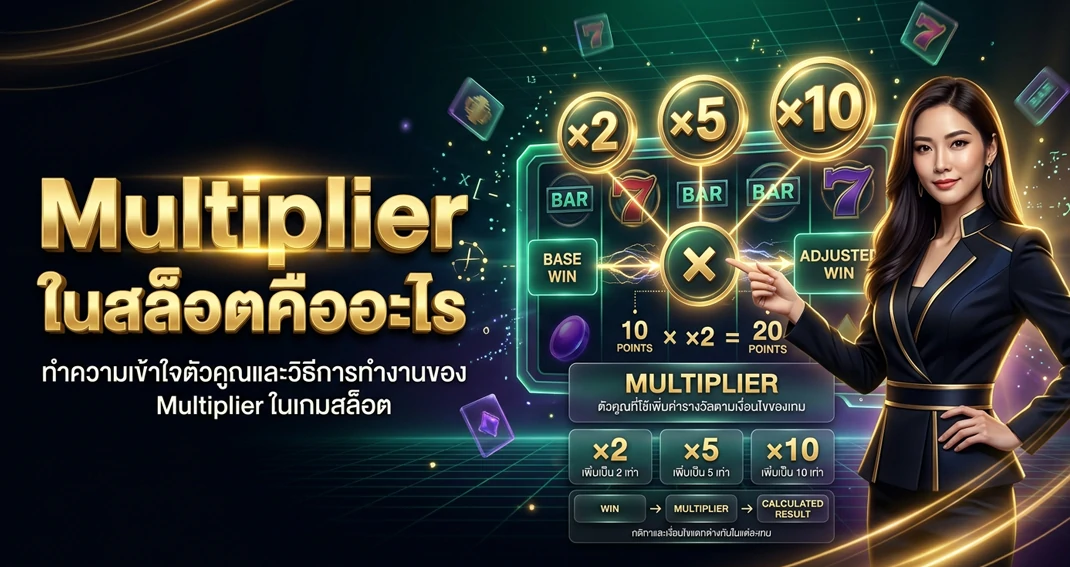 Multiplier ในเกมสล็อตและความหมายของตัวคูณเงินรางวัล