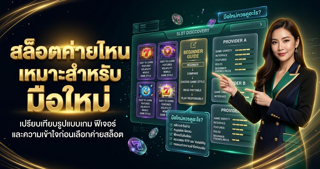 สล็อตสำหรับมือใหม่ เหมาะกับค่ายไหน พร้อมแนวทางเลือกค่ายเกม