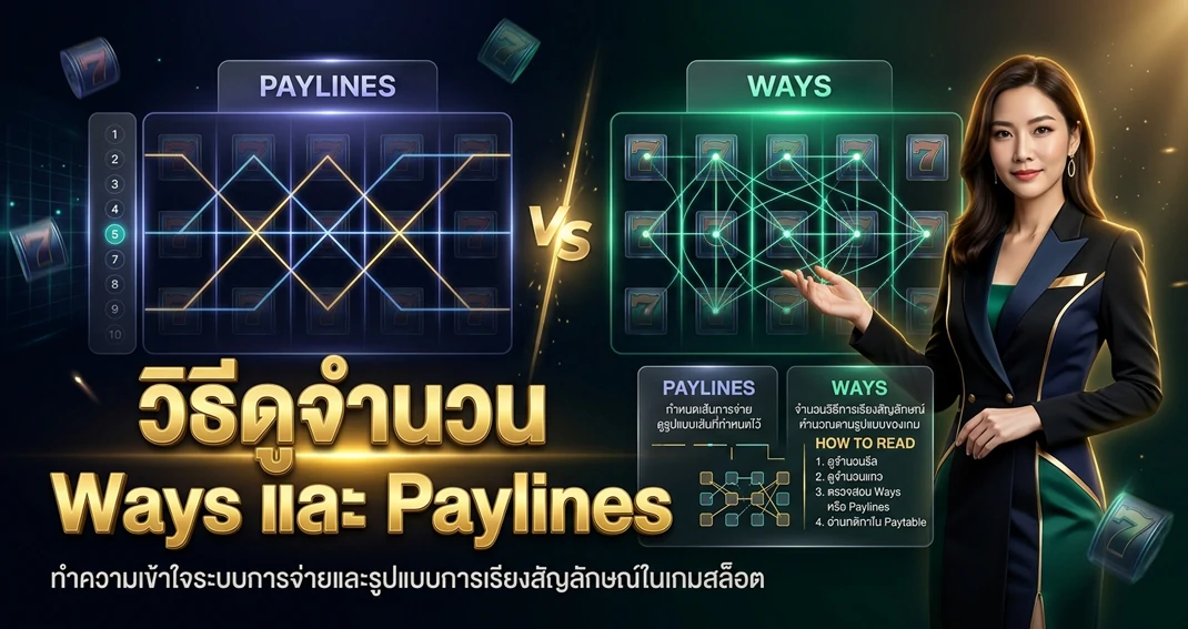Ways และ Paylines ในเกมสล็อตแตกต่างกันอย่างไร