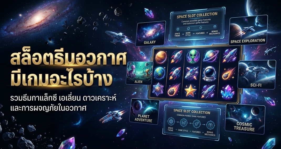 สล็อตธีมอวกาศรวมรูปแบบเกมสล็อตแนวอวกาศและจักรวาล