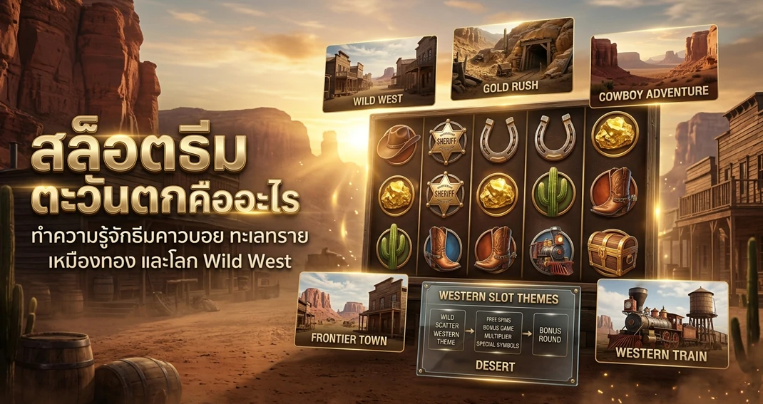 สล็อตธีมตะวันตกและรูปแบบเกมสล็อตแนวคาวบอย