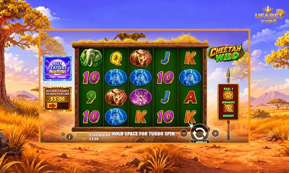 ภาพตัวอย่างในเกม-Cheetah-Wild-Pragmatic-Play