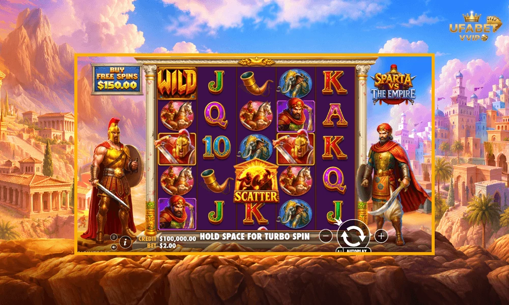 ภาพตัวอย่างในเกม--Sparta-vs-The-Empire-Oranje-Jackpot