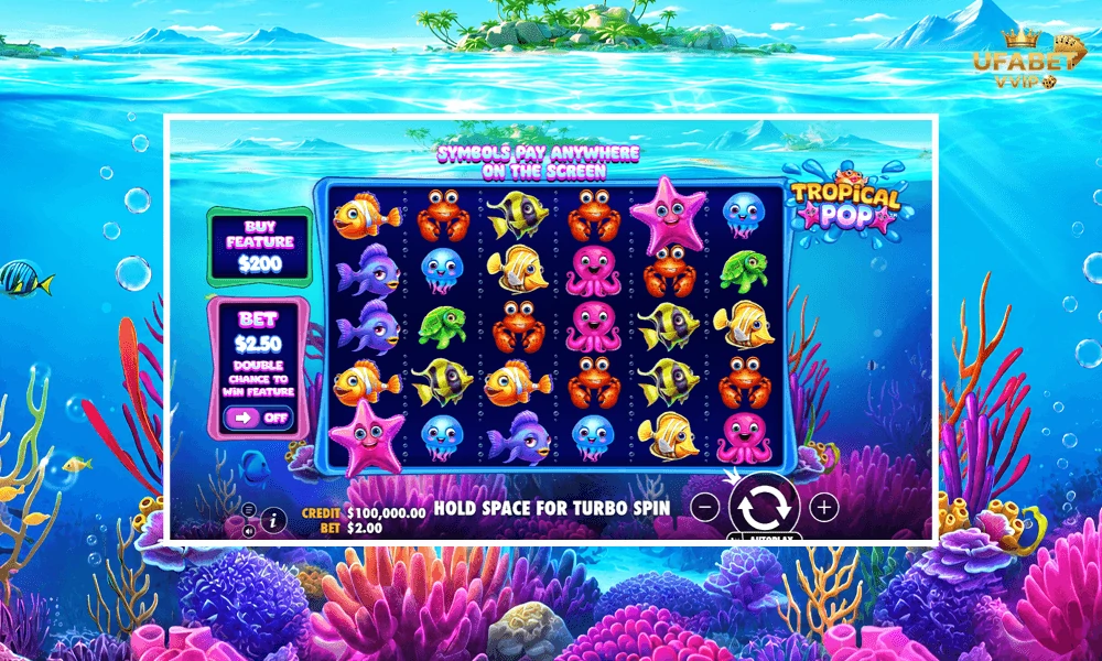 ภาพตัวอย่างในเกม-Tropical-Pop-Jackpot-Play