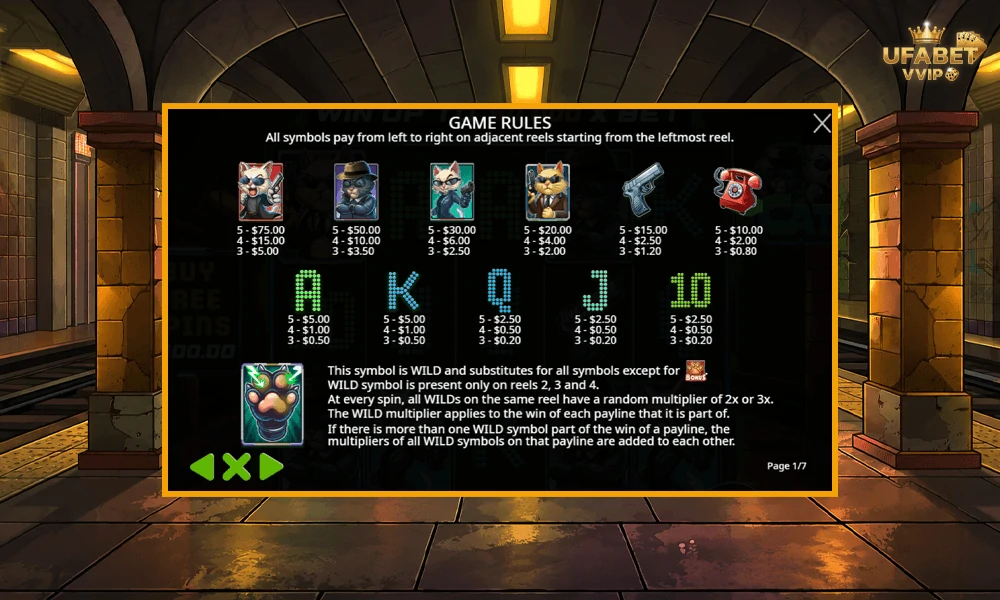 สัญลักษณ์และอัตราจ่ายรางวัลในเกม-Catrix-Pragmatic-Play